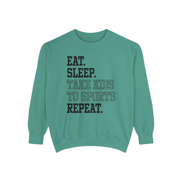 Eat Sleep Take Kids To Sports Repeat Adult Unisex Premium Crewneck Sweatshirt