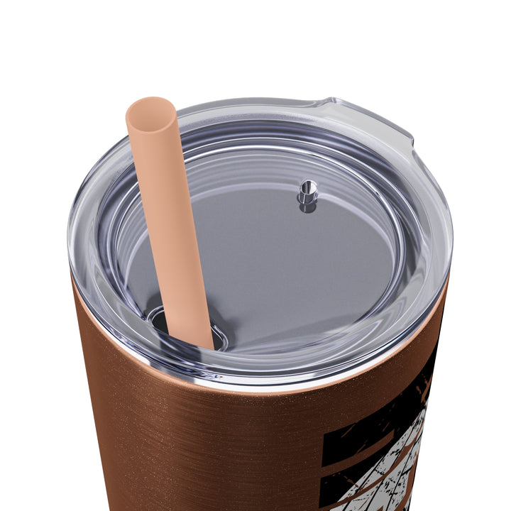 Volleyball 20oz Skinny Tumbler with Straw w/Custom Name