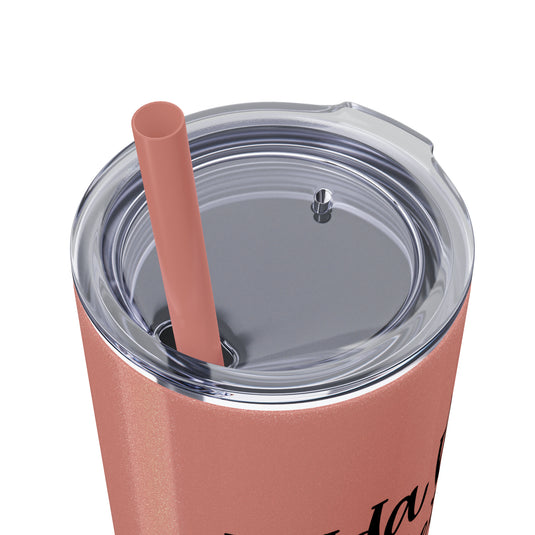 Kinda Busy Baseball 20oz Skinny Tumbler with Straw in Matte or Glossy