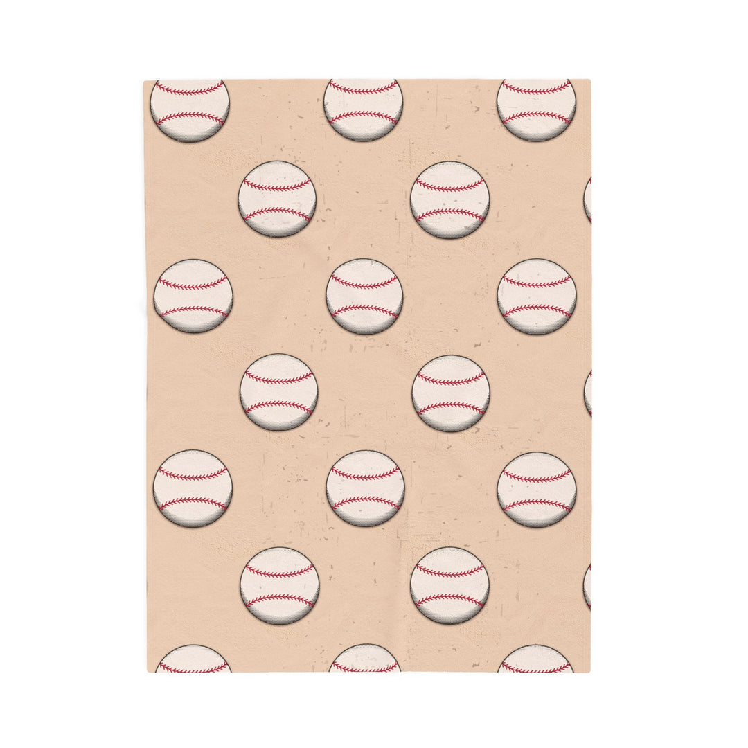 Vintage Baseball Plush Blanket