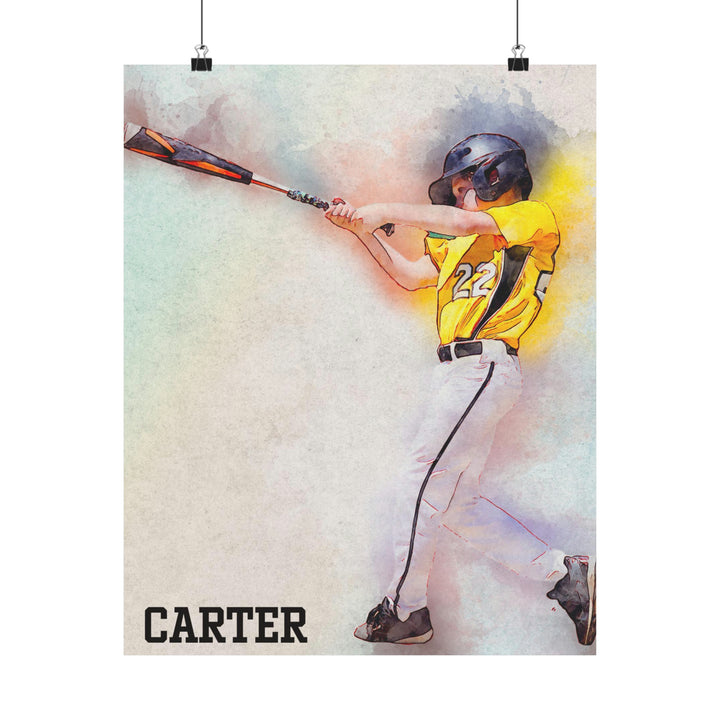 Matte Vertical Poster w/Watercolor Effect