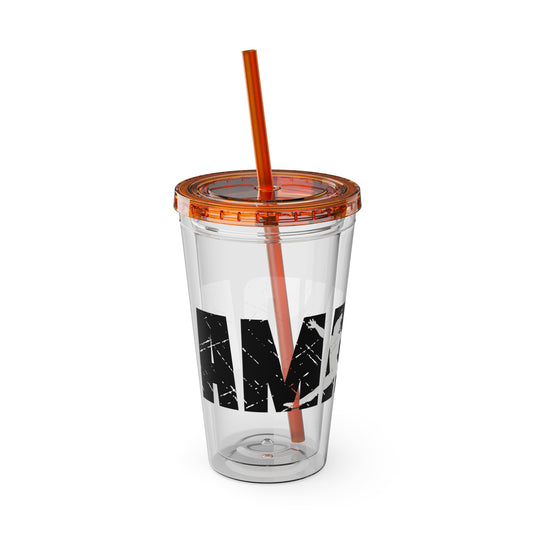 Gymnastics 16 oz Sunsplash Tumbler with Straw w/Custom Name