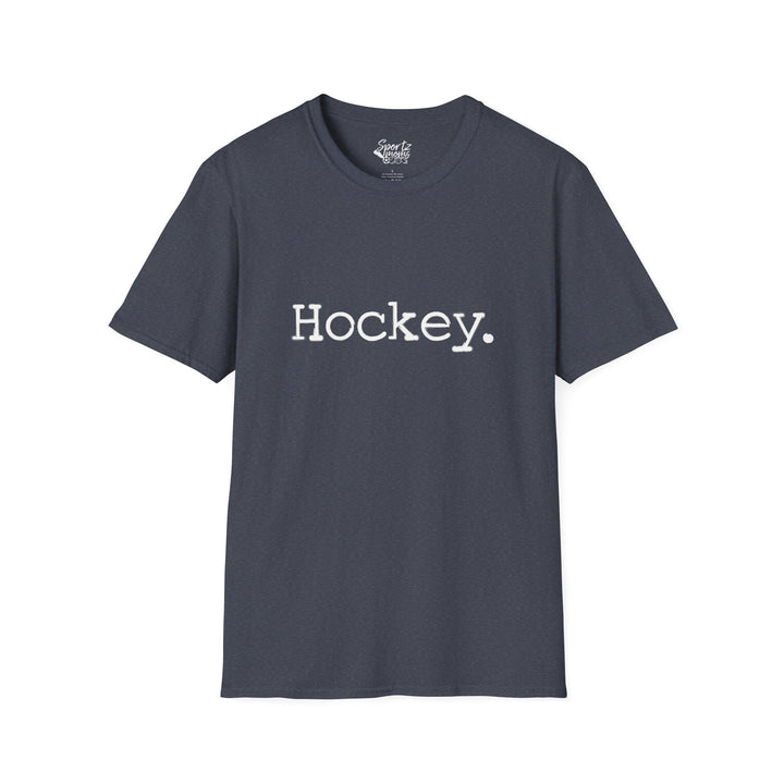 Typewriter Design Hockey Adult Unisex T-Shirt