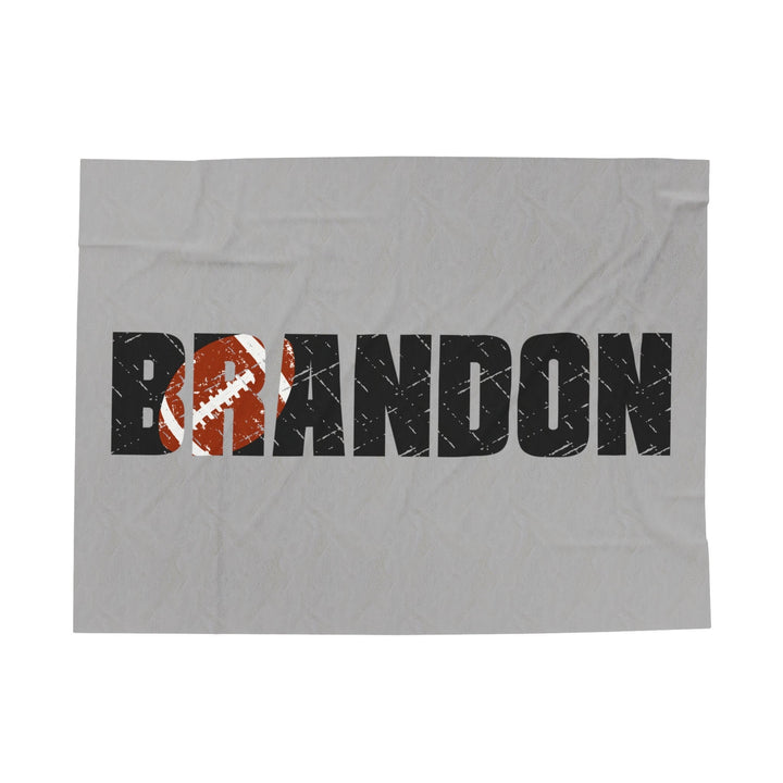 Football Plush Blanket w/Custom Name