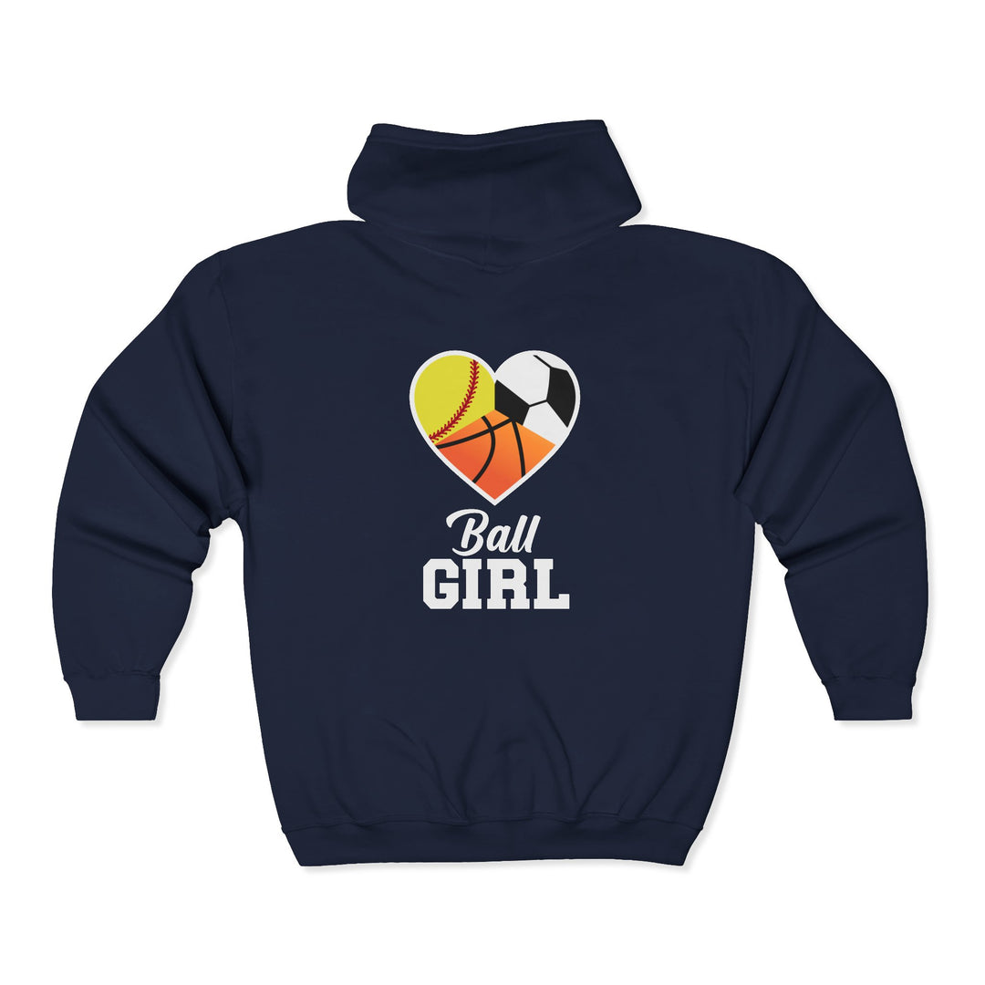 Ball Girl Unisex Adult Full Zip Hooded Sweatshirt