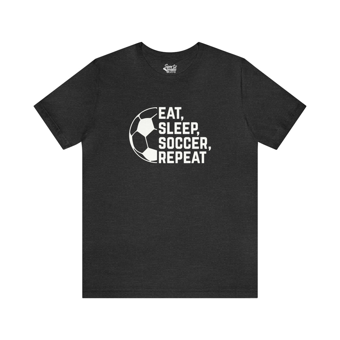 Eat Sleep Soccer Repeat Adult Unisex Mid-Level T-Shirt