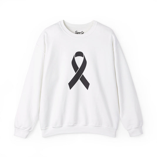 Cancer Ribbon Adult Unisex Basic Crewneck Sweatshirt