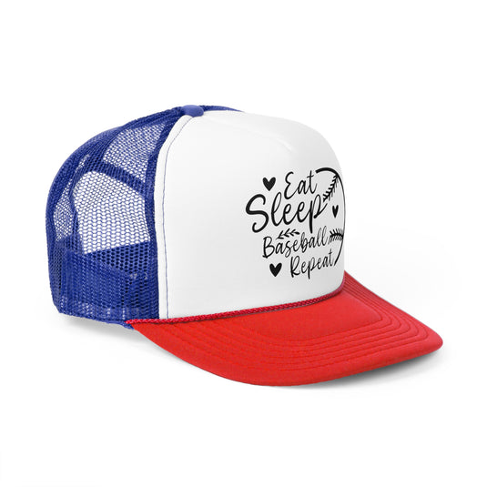 Eat Sleep Baseball Repeat Trucker Hat