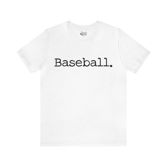 Typewriter Design Baseball Adult Unisex Mid-Level T-Shirt