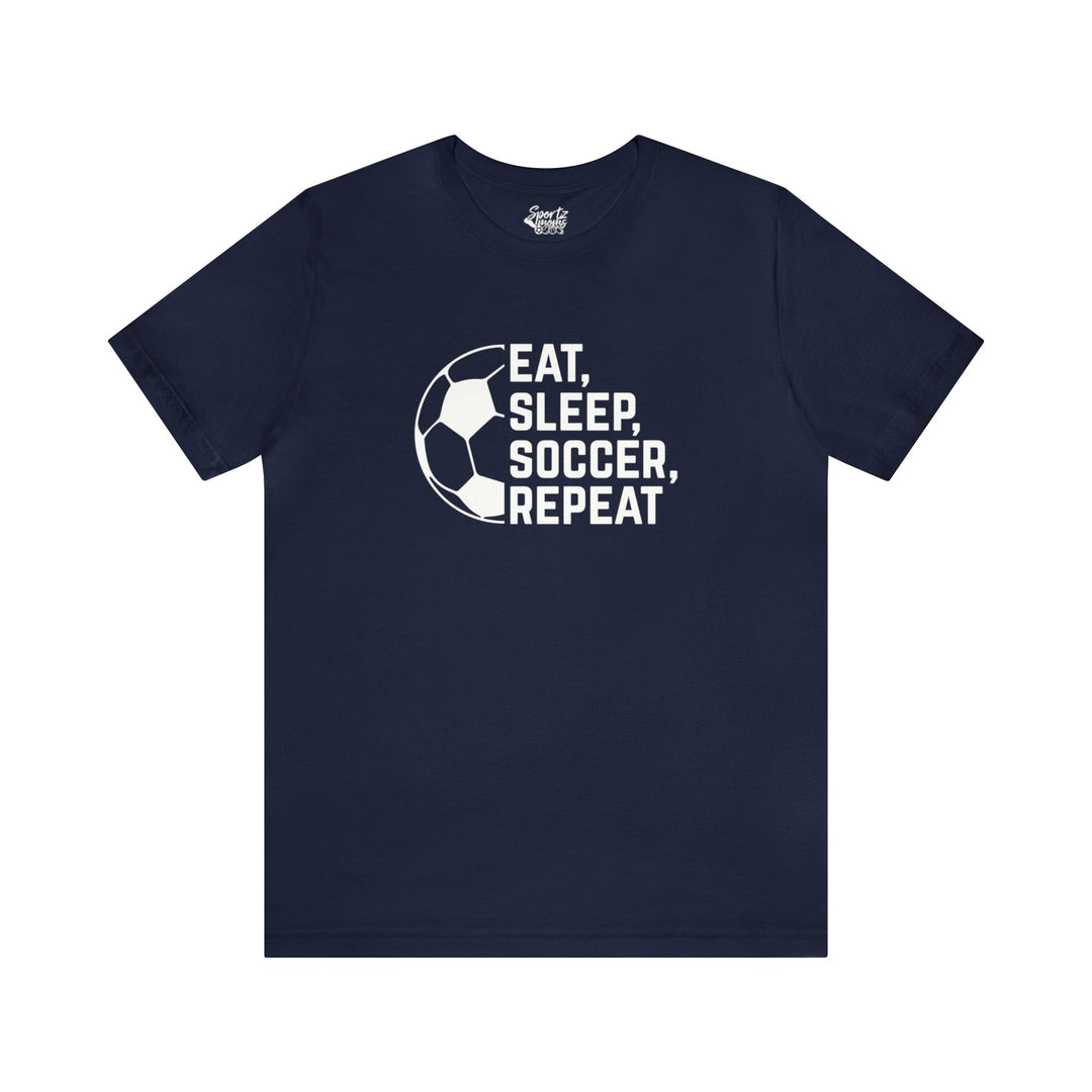Eat Sleep Soccer Repeat Adult Unisex Mid-Level T-Shirt