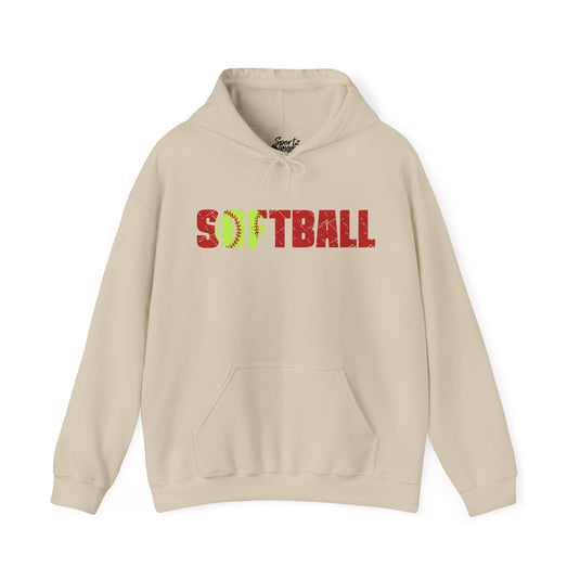 Softball Adult Unisex Basic Hooded Sweatshirt