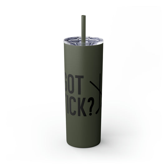 Got Stick Hockey 20oz Skinny Tumbler with Straw in Matte or Glossy