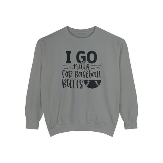 I Go Nuts Baseball Adult Unisex Premium Crewneck Sweatshirt