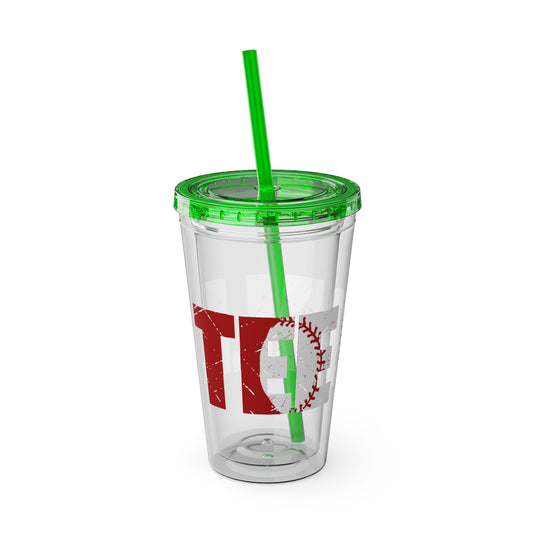 Tee Ball 16 oz Sunsplash Tumbler with Straw