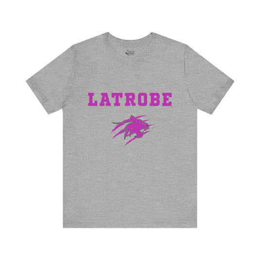 Latrobe Boys Soccer Unisex Adult Basic T-Shirt - Breast Cancer Design