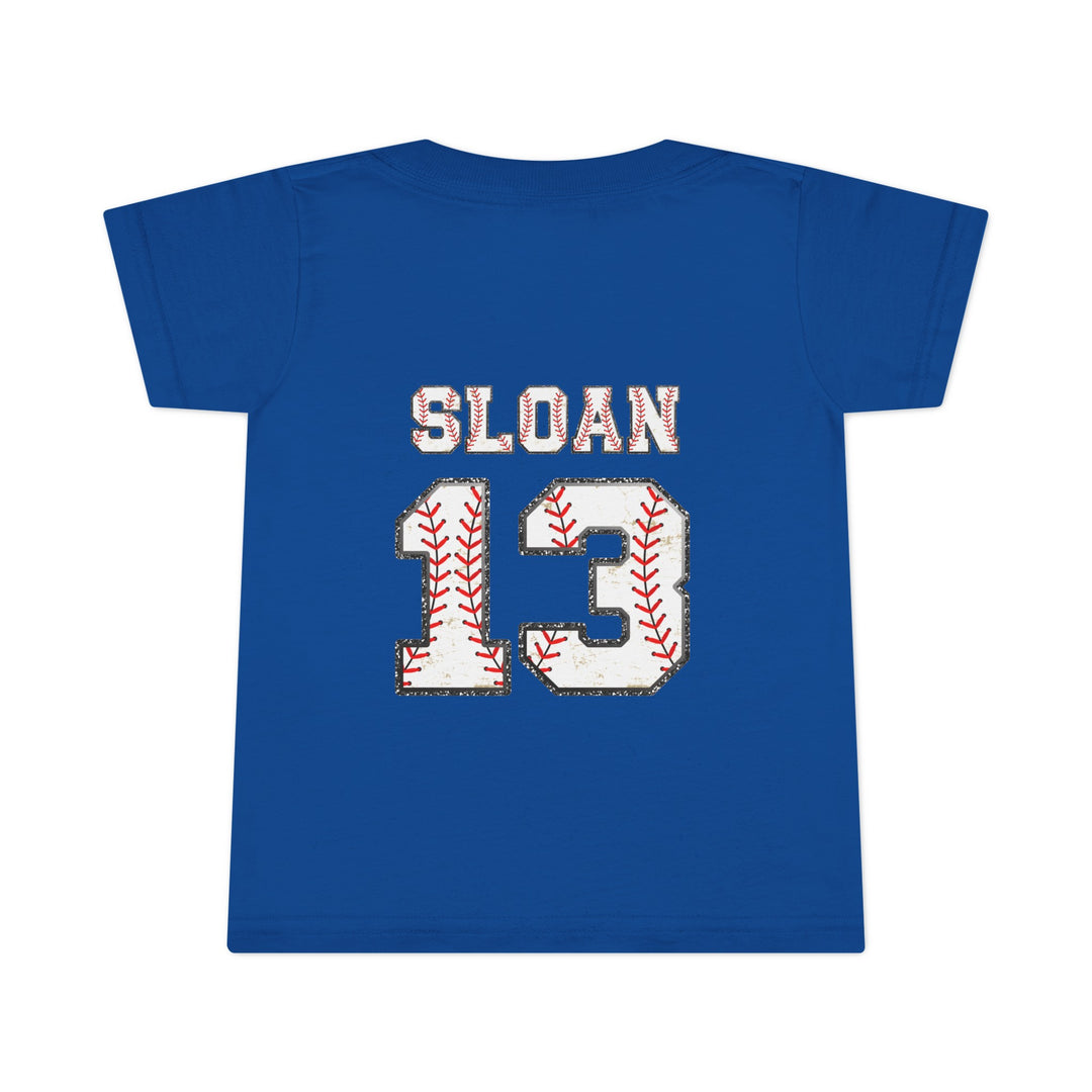 Iron Knights Toddler Unisex T-Shirt w/Flag Design & Name and Number on Back
