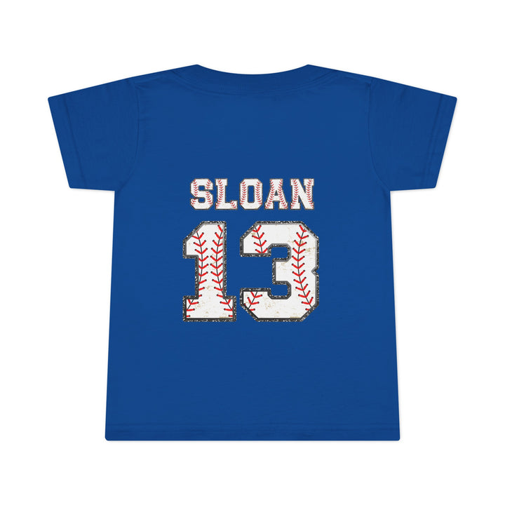 Iron Knights Toddler Unisex T-Shirt w/Flag Design & Name and Number on Back