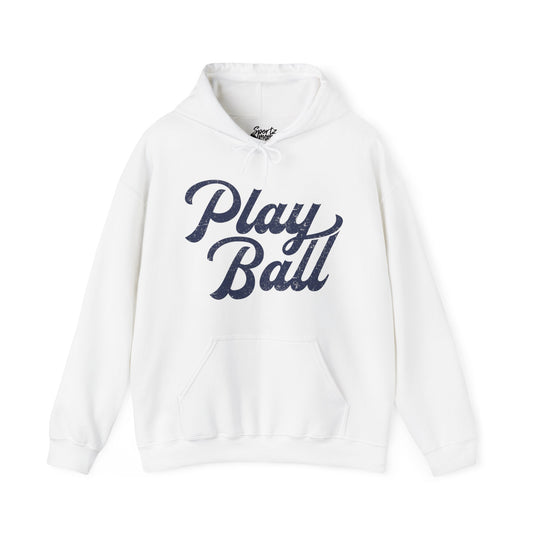 Play Ball Baseball Adult Unisex Basic Hooded Sweatshirt