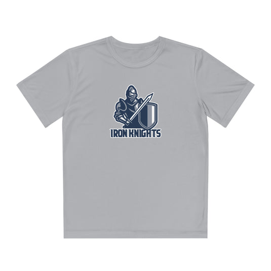 Iron Knights Youth Short Sleeve Competitor Moisture Wicking Tee w/Knight Design and Name & Number on back