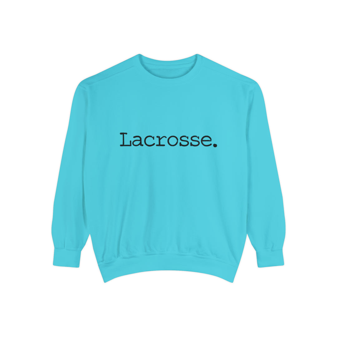 Typewriter Design Lacrosse Adult Unisex Premium Crewneck Sweatshirt