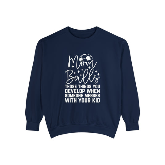 Mom Balls Soccer Adult Unisex Premium Crewneck Sweatshirt