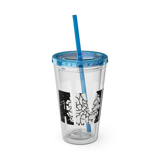 Cheer 16 oz Sunsplash Tumbler with Straw w/Custom Name