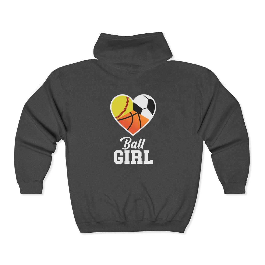 Ball Girl Unisex Adult Full Zip Hooded Sweatshirt