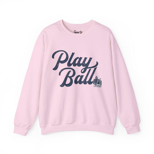 Iron Knights Basic Adult Unisex Crewneck Sweatshirt - Play Ball Design w/Knight Logo