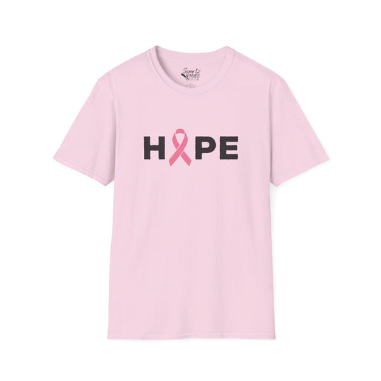 Hope Cancer Ribbon Adult Unisex Basic T-Shirt