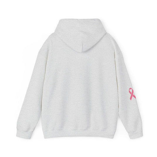 Cancer Collection Pick Your Sport Mom Ribbon & Heart Adult Unisex Basic Hooded Sweatshirt w/Ribbon on Sleeve