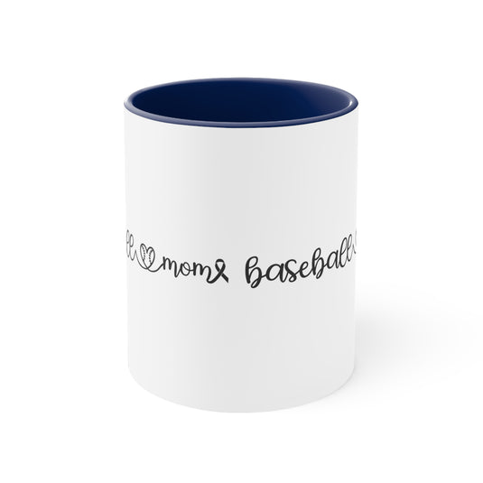 Cancer Collection Pick Your Sport Mom Ribbon & Heart 11oz Accent Mug