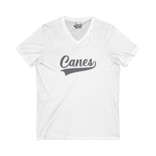Palm Harbor Lady Canes Unisex Adult Women's V-Neck T-Shirt