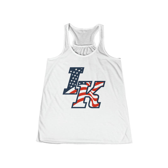 Iron Knights Women's Flowy Racerback Tank w/Flag Design