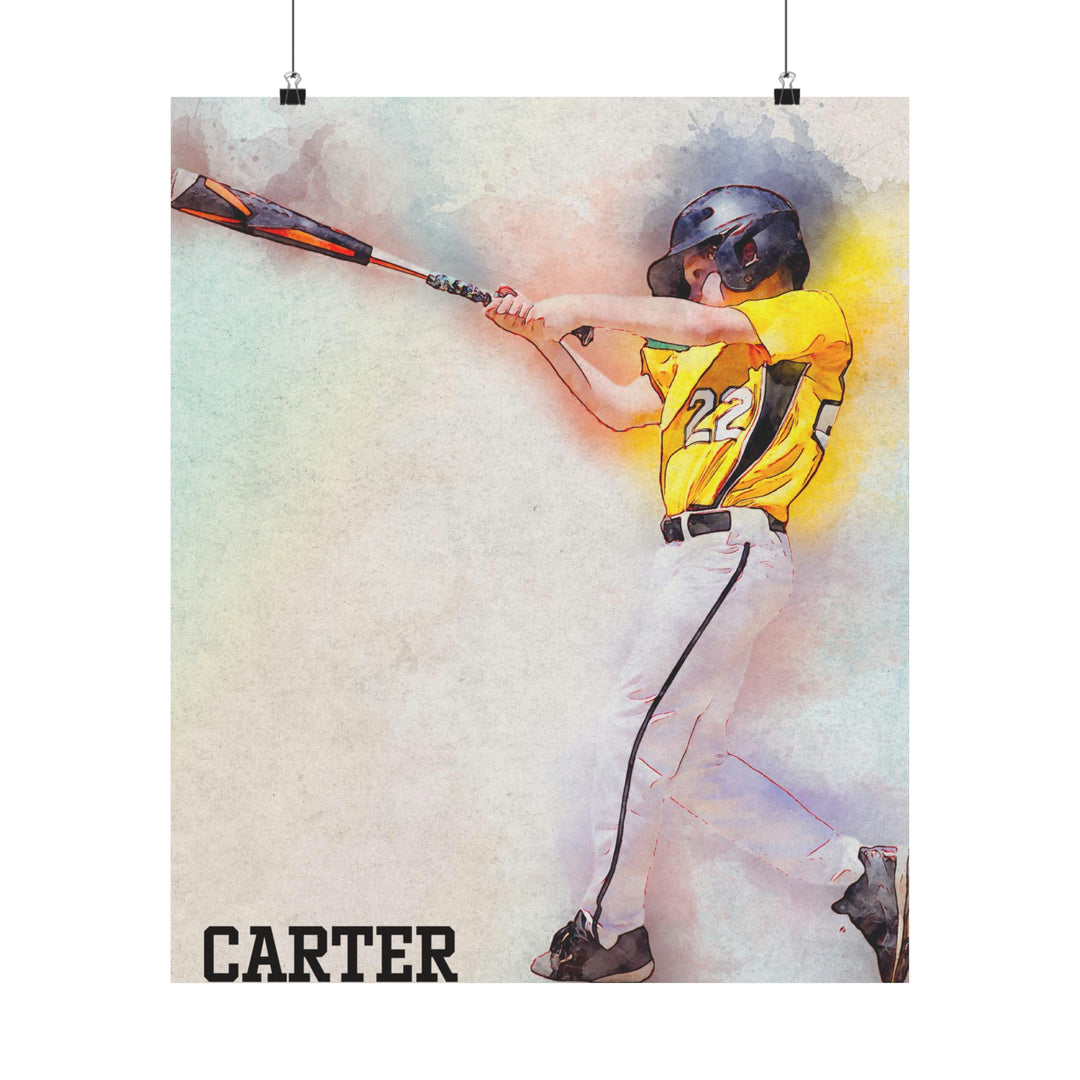 Matte Vertical Poster w/Watercolor Effect