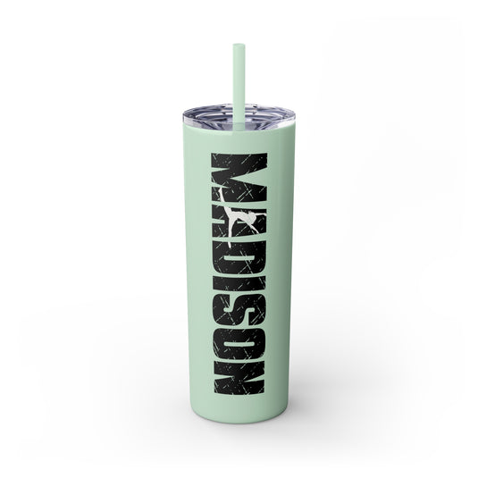 Dance 20oz Skinny Tumbler with Straw w/Custom Name