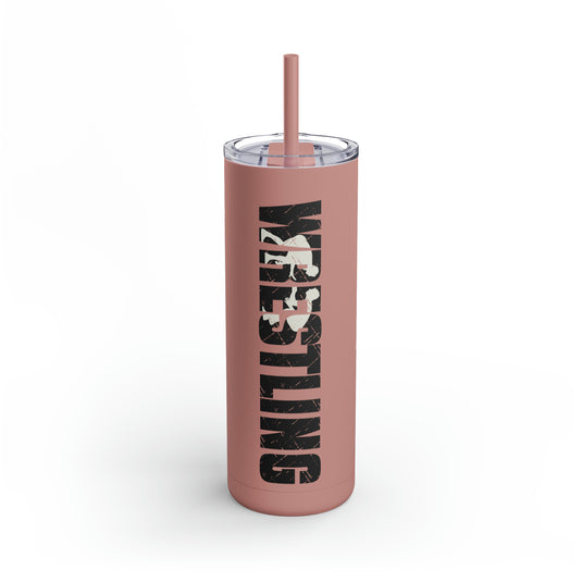 Wrestling 20oz Skinny Matte Tumbler