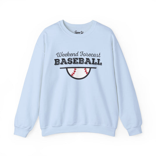 Weekend Forecast Baseball Adult Unisex Basic Crewneck Sweatshirt