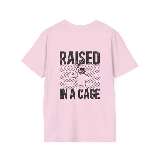 Raised in a Cage Softball Unisex Adult Basic T-Shirt