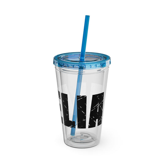 Cheer 16 oz Sunsplash Tumbler with Straw w/Custom Name