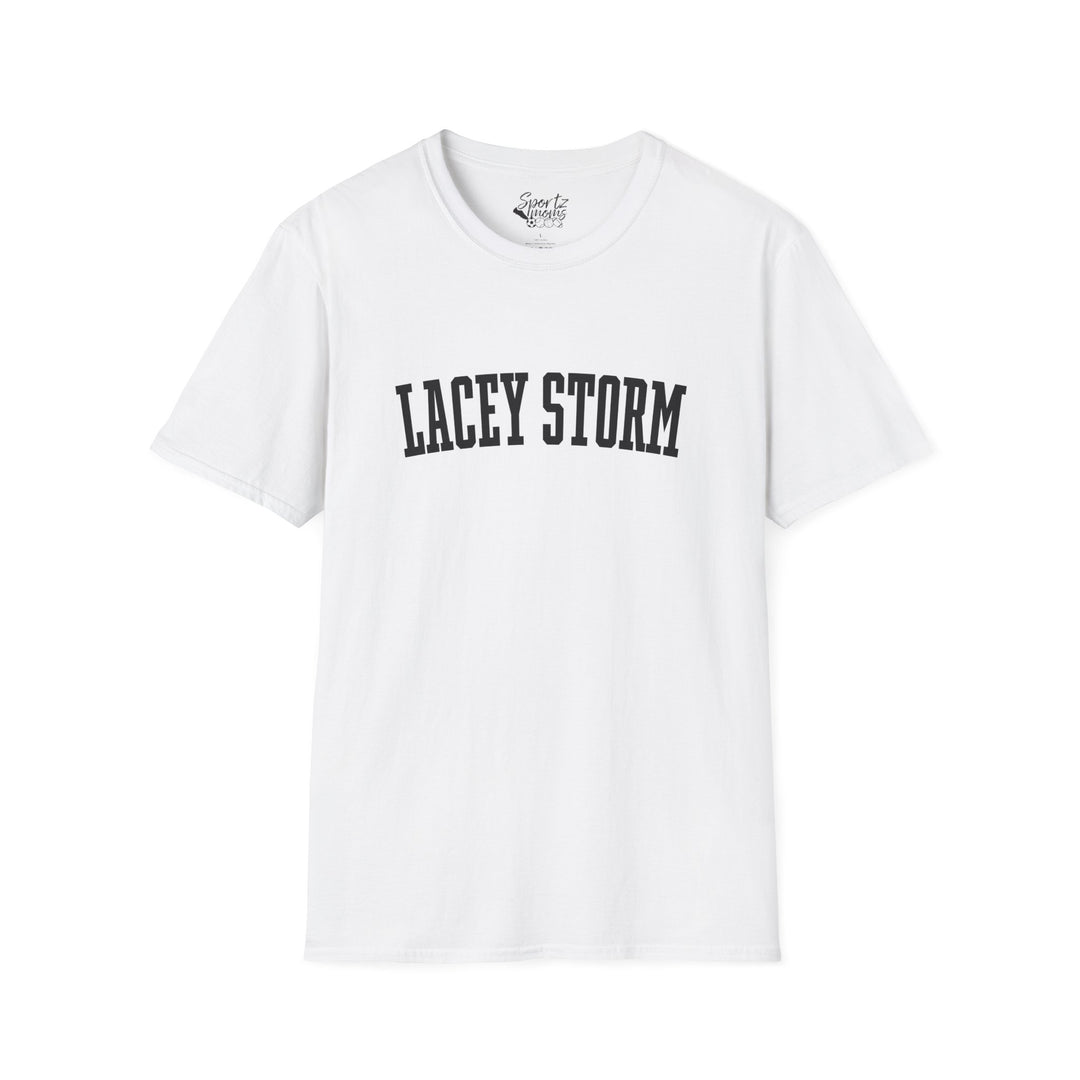 Lacey Storm Unisex Adult T-Shirt - Plain Text Design