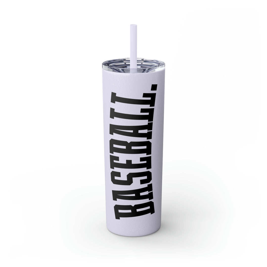 Tall Design Baseball 20oz Skinny Tumbler with Straw in Matte or Glossy