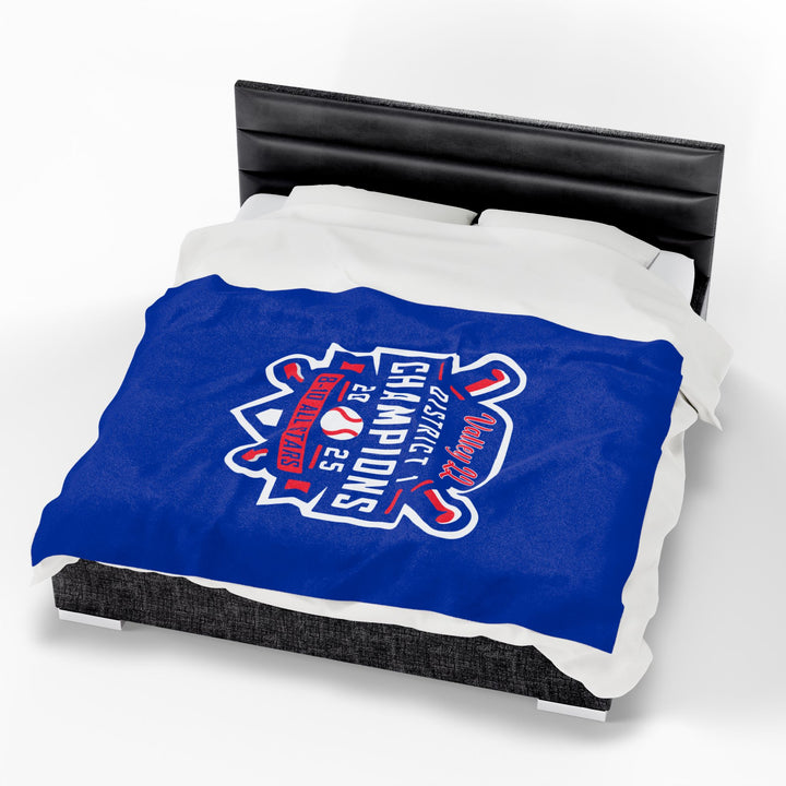 Valley Little League Velveteen Plush Blanket - District Champions
