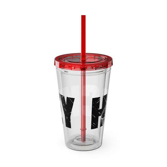 Hockey 16 oz Sunsplash Tumbler with Straw