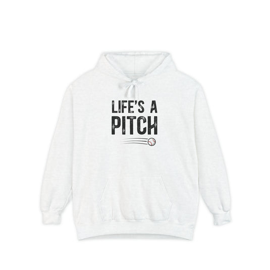 Life's a Pitch Baseball Adult Unisex Premium Hooded Sweatshirt