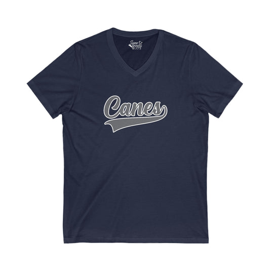 Palm Harbor Lady Canes Unisex Adult Women's V-Neck T-Shirt