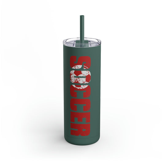 Soccer 20oz Skinny Matte Tumbler