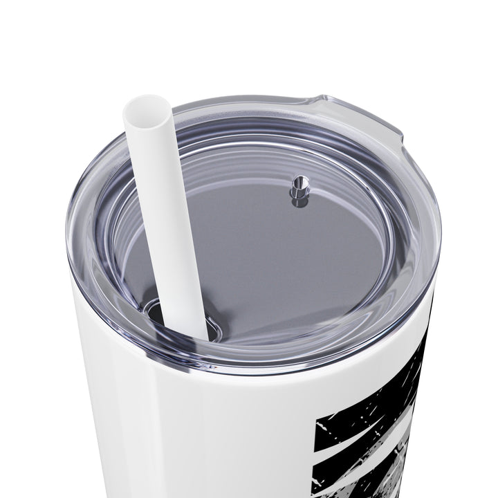 Soccer 20oz Skinny Tumbler with Straw w/Custom Name