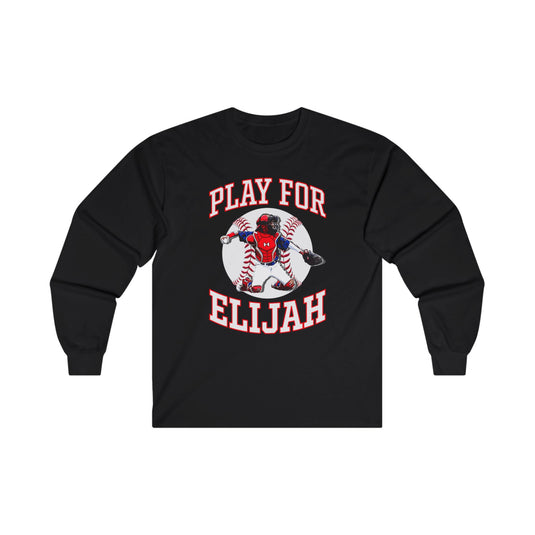 Play for Elijah Unisex Adult Basic Long Sleeve Tee