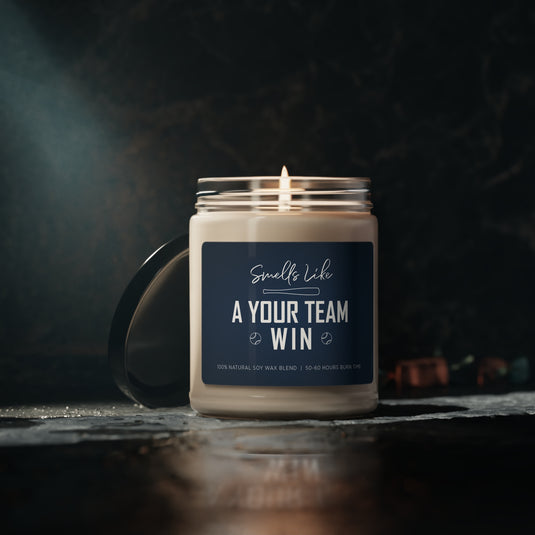 Smells Like a "Your Team" Win 9 oz Scented Soy Candle - 5 scents to choose from