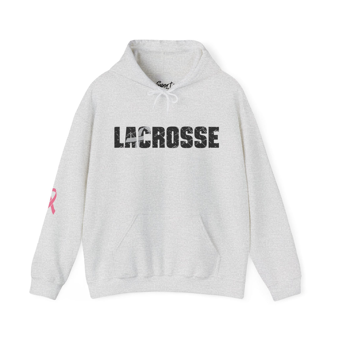 Cancer Ribbon Pick Your Sport Adult Unisex Hooded Sweatshirt w/Ribbon on Sleeve